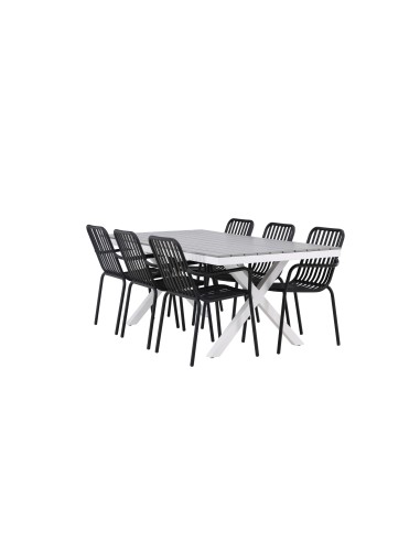 Matgrupp Garcia med Peking matstolar, 200 × 100 cm