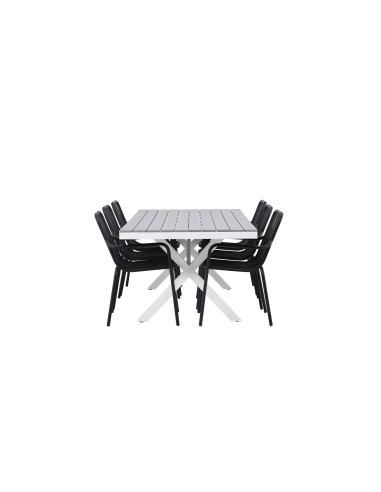 Matgrupp Garcia med Peking matstolar, 200 × 100 cm