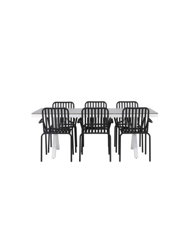 Matgrupp Garcia med Peking matstolar, 200 × 100 cm