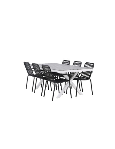 Matgrupp Garcia med Peking matstolar, 200 × 100 cm