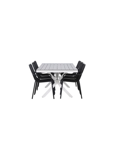 Matgrupp Garcia med Peking matstolar, 200 × 100 cm