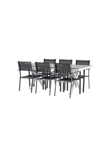 Matgrupp Garcia med Copacabana matstolar, 200 × 100 cm