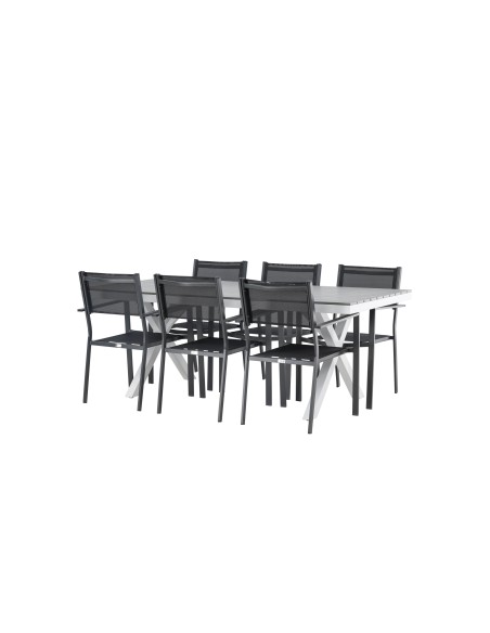 Matgrupp Garcia med Copacabana matstolar, 200 × 100 cm
