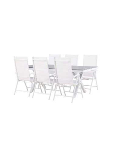 Matgrupp Garcia med Break matstolar, 200 × 100 cm