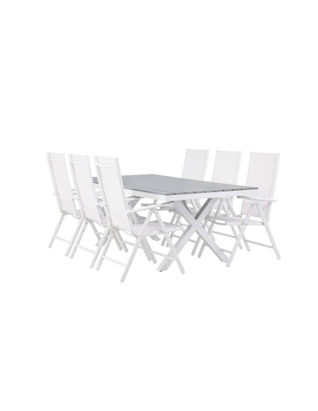 Matgrupp Garcia med Break matstolar, 200 × 100 cm