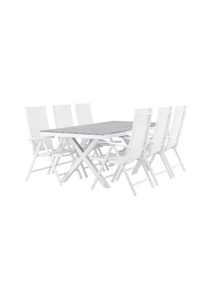 Matgrupp Garcia med Break matstolar, 200 × 100 cm
