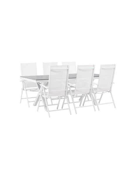 Matgrupp Garcia med Break matstolar, 200 × 100 cm