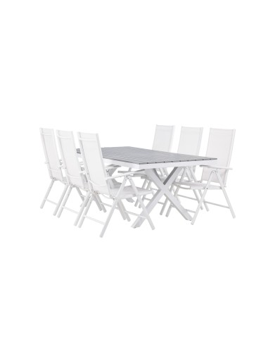 Matgrupp Garcia med Break matstolar, 200 × 100 cm