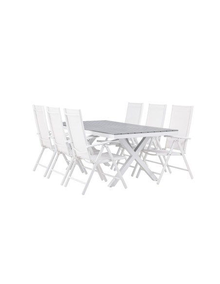 Matgrupp Garcia med Break matstolar, 200 × 100 cm