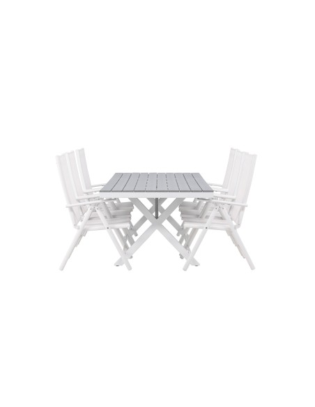 Matgrupp Garcia med Break matstolar, 200 × 100 cm
