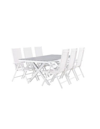 Matgrupp Garcia med Break matstolar, 200 × 100 cm