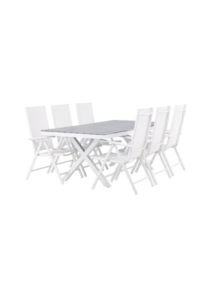 Matgrupp Garcia med Break matstolar, 200 × 100 cm