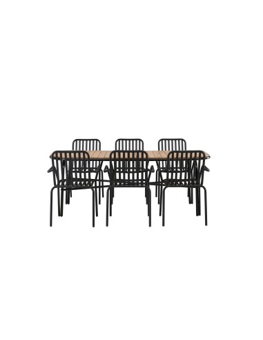 Matgrupp Holmbeck med Peking matstolar, 200 × 90 cm