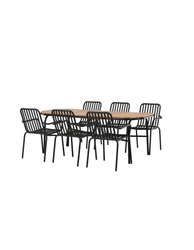 Matgrupp Holmbeck med Peking matstolar, 200 × 90 cm