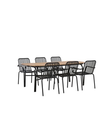 Matgrupp Holmbeck med Peking matstolar, 200 × 90 cm