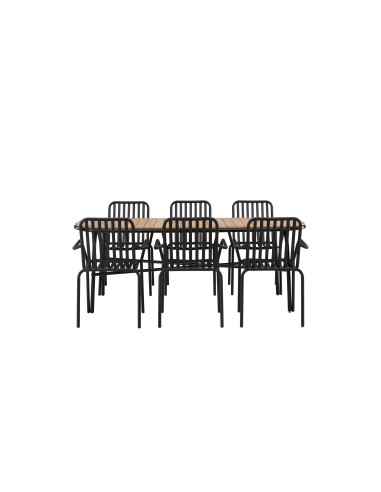 Matgrupp Holmbeck med Peking matstolar, 200 × 90 cm