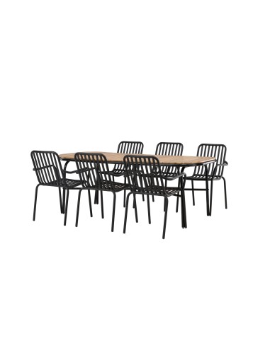 Matgrupp Holmbeck med Peking matstolar, 200 × 90 cm