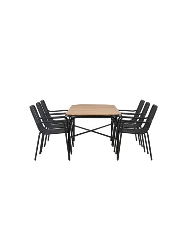 Matgrupp Holmbeck med Peking matstolar, 200 × 90 cm