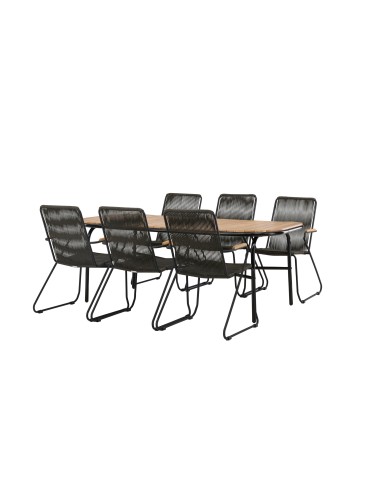 Matgrupp Holmbeck med Bois matstolar, 200 × 90 cm