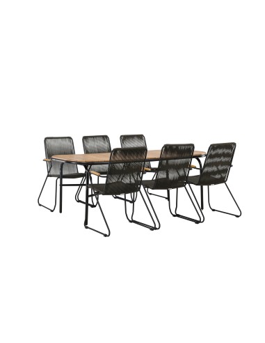 Matgrupp Holmbeck med Bois matstolar, 200 × 90 cm