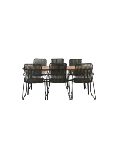 Matgrupp Holmbeck med Bois matstolar, 200 × 90 cm