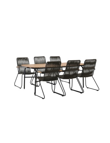Matgrupp Holmbeck med Bois matstolar, 200 × 90 cm