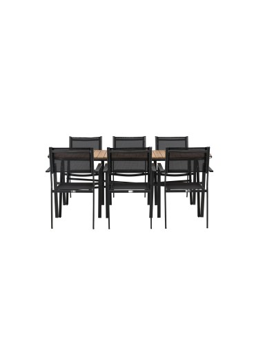 Matgrupp Holmbeck med Copacabana matstolar, 200 × 90 cm