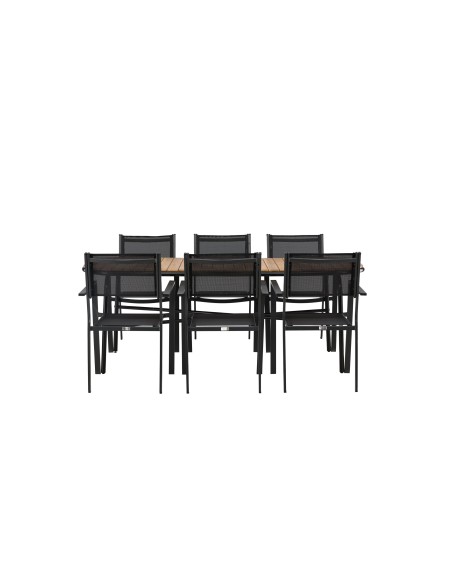 Matgrupp Holmbeck med Copacabana matstolar, 200 × 90 cm