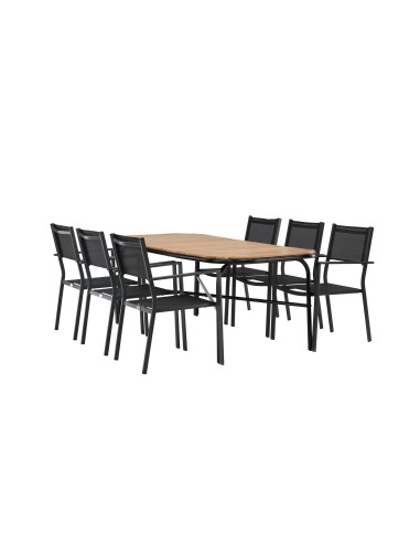 Matgrupp Holmbeck med Copacabana matstolar, 200 × 90 cm