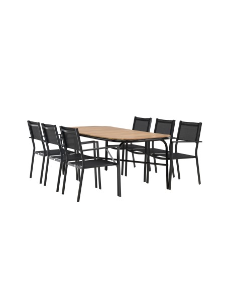 Matgrupp Holmbeck med Copacabana matstolar, 200 × 90 cm