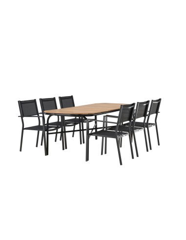 Matgrupp Holmbeck med Copacabana matstolar, 200 × 90 cm