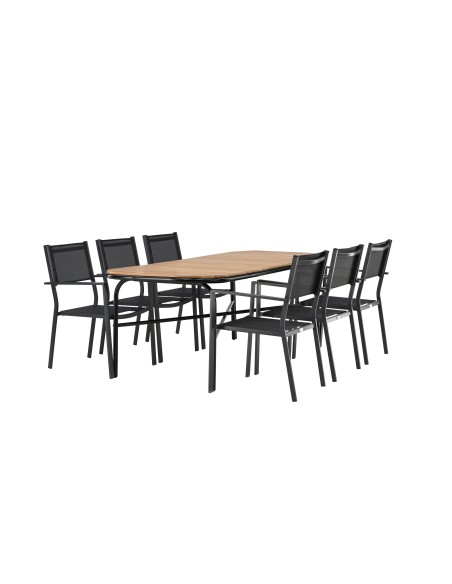 Matgrupp Holmbeck med Copacabana matstolar, 200 × 90 cm