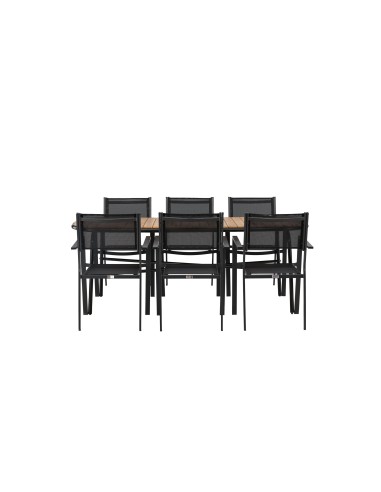 Matgrupp Holmbeck med Copacabana matstolar, 200 × 90 cm