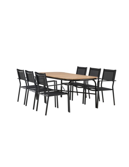 Matgrupp Holmbeck med Copacabana matstolar, 200 × 90 cm