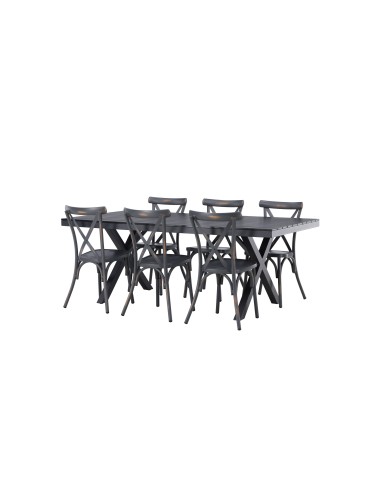 Matgrupp Garcia med Tablas matstolar, 200 × 100 cm