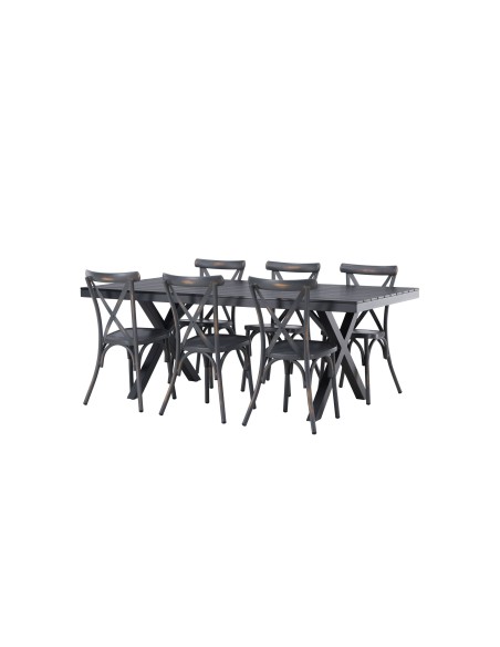 Matgrupp Garcia med Tablas matstolar, 200 × 100 cm