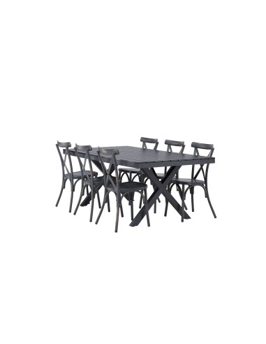 Matgrupp Garcia med Tablas matstolar, 200 × 100 cm