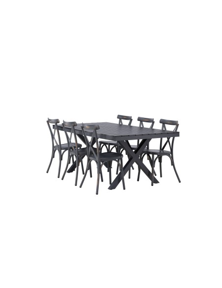 Matgrupp Garcia med Tablas matstolar, 200 × 100 cm