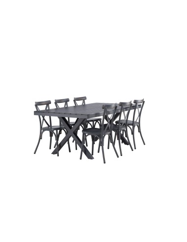 Matgrupp Garcia med Tablas matstolar, 200 × 100 cm