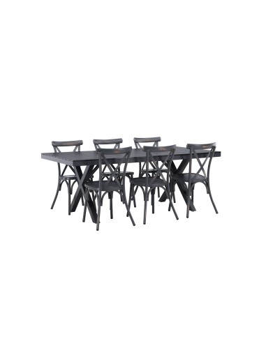 Matgrupp Garcia med Tablas matstolar, 200 × 100 cm