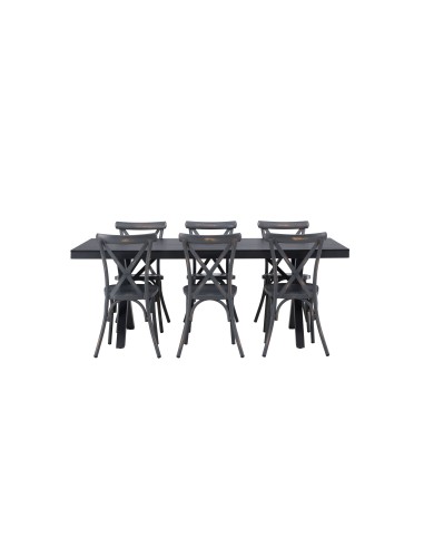 Matgrupp Garcia med Tablas matstolar, 200 × 100 cm
