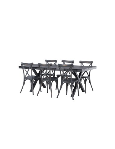 Matgrupp Garcia med Tablas matstolar, 200 × 100 cm
