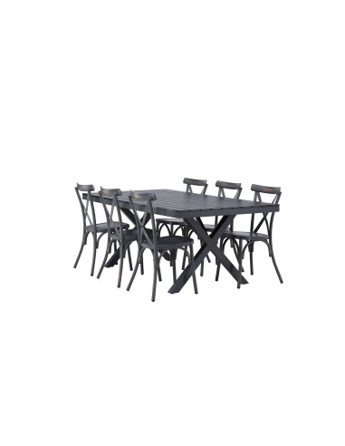 Matgrupp Garcia med Tablas matstolar, 200 × 100 cm