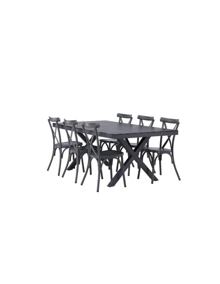 Matgrupp Garcia med Tablas matstolar, 200 × 100 cm