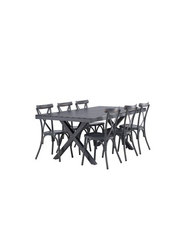 Matgrupp Garcia med Tablas matstolar, 200 × 100 cm