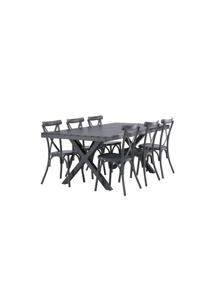 Matgrupp Garcia med Tablas matstolar, 200 × 100 cm