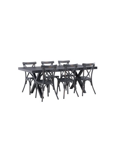 Matgrupp Garcia med Tablas matstolar, 200 × 100 cm