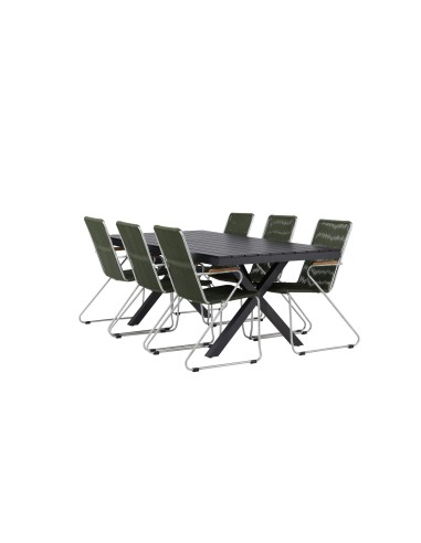 Matgrupp Garcia med Bois matstolar, 200 × 100 cm