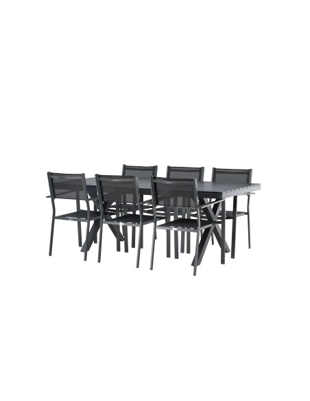 Matgrupp Garcia med Copacabana matstolar, 200 × 100 cm