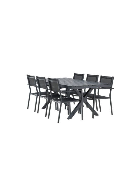 Matgrupp Garcia med Copacabana matstolar, 200 × 100 cm